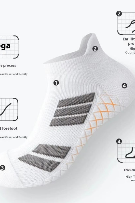 Men's Sports Socks Thick Towel Bottom Shock Absorption Non-slip Anti-sweat