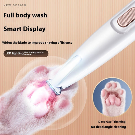 Dog & Cat Paw Trimmer Pet Shaver With Waterproof Wide Blade Head
