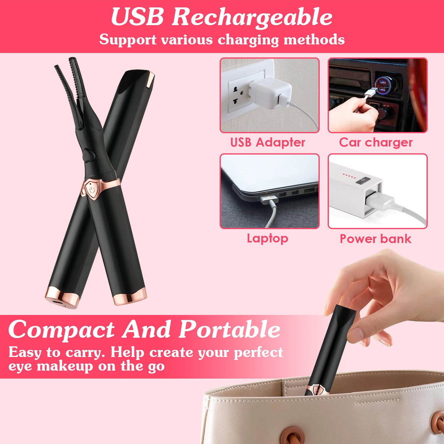 CaedreaLash™ Eyelash Curler Electric Mini Lash Curler