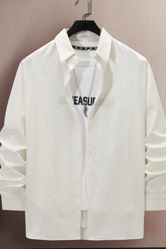 Polka Dot Bronzing Printed Casual Long Sleeve Shirt