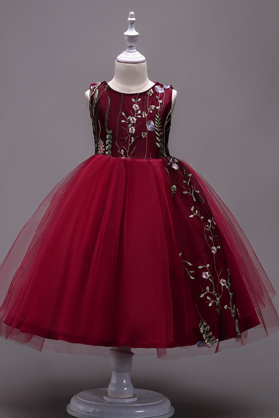 4-15 years embroidered Kids Dress