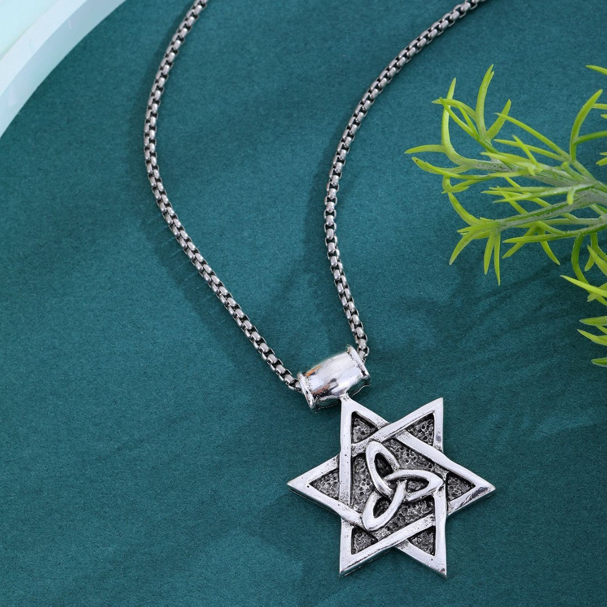 Personalized Six Pointed Star Pendant Collarbone Chain