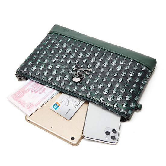 Retro Men's And Women's Skull Clutch