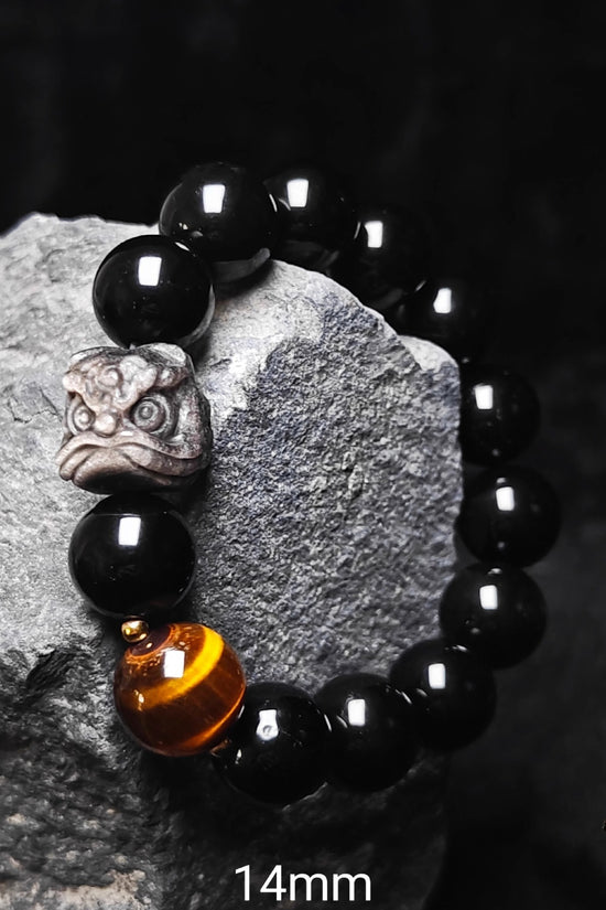 Women's Retro Easy Matching Natural Silver Stone Bracelet