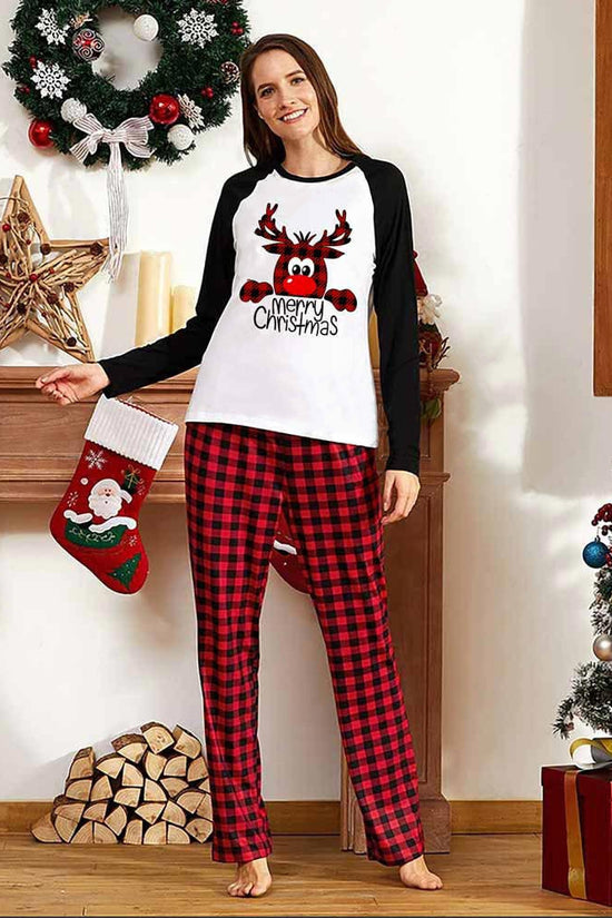 Family Christmas Pajamas Matching Sets Christmas Sleepwear Parent-Child Pjs Outfit For Christmas Holiday Xmas Party