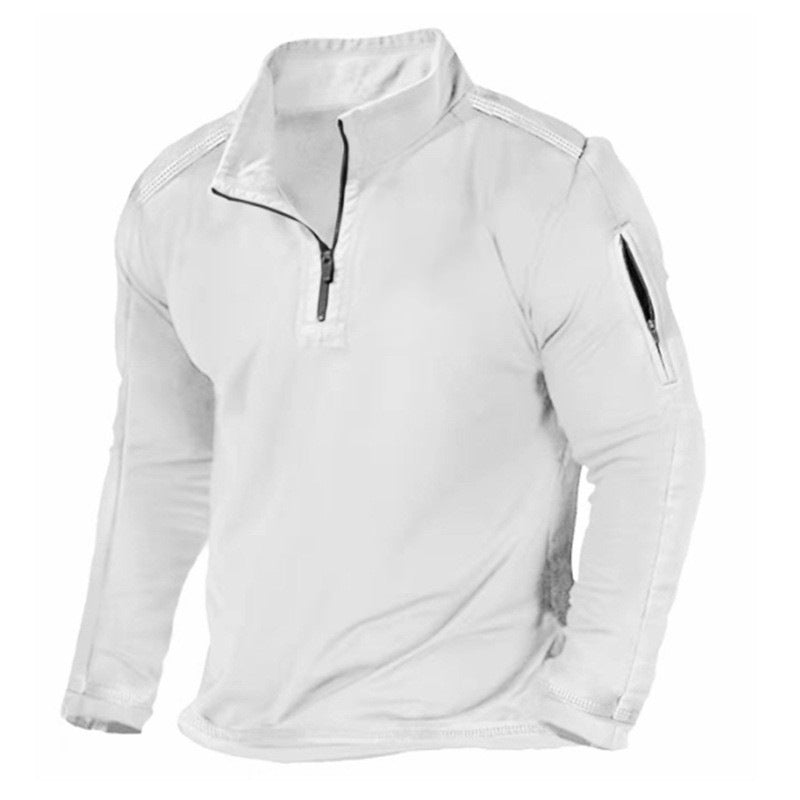 Men's Outdoor Zipper Pocket Long Sleeve Sweater
