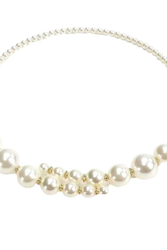 Double-layer White Clavicle Vintage Necklace Collar Socialite Style