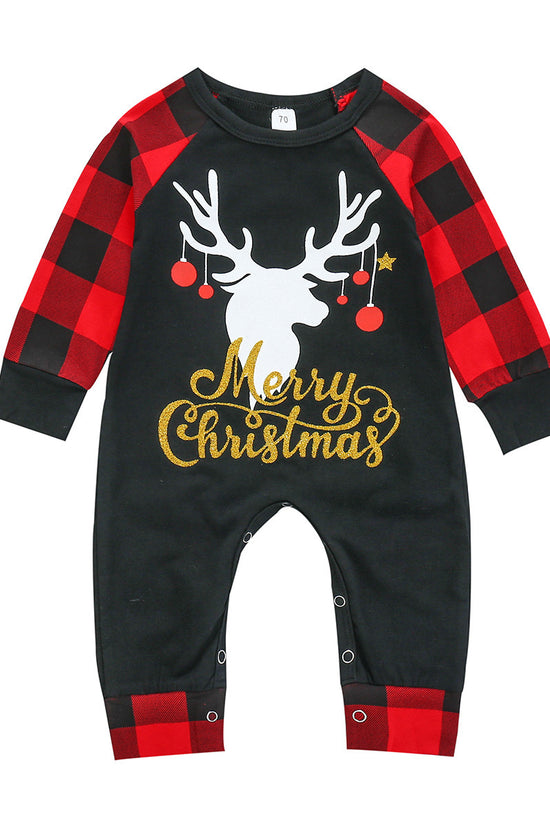 Children's Christmas Kids Long Sleeve Romper