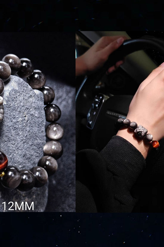 Women's Retro Easy Matching Natural Silver Stone Bracelet