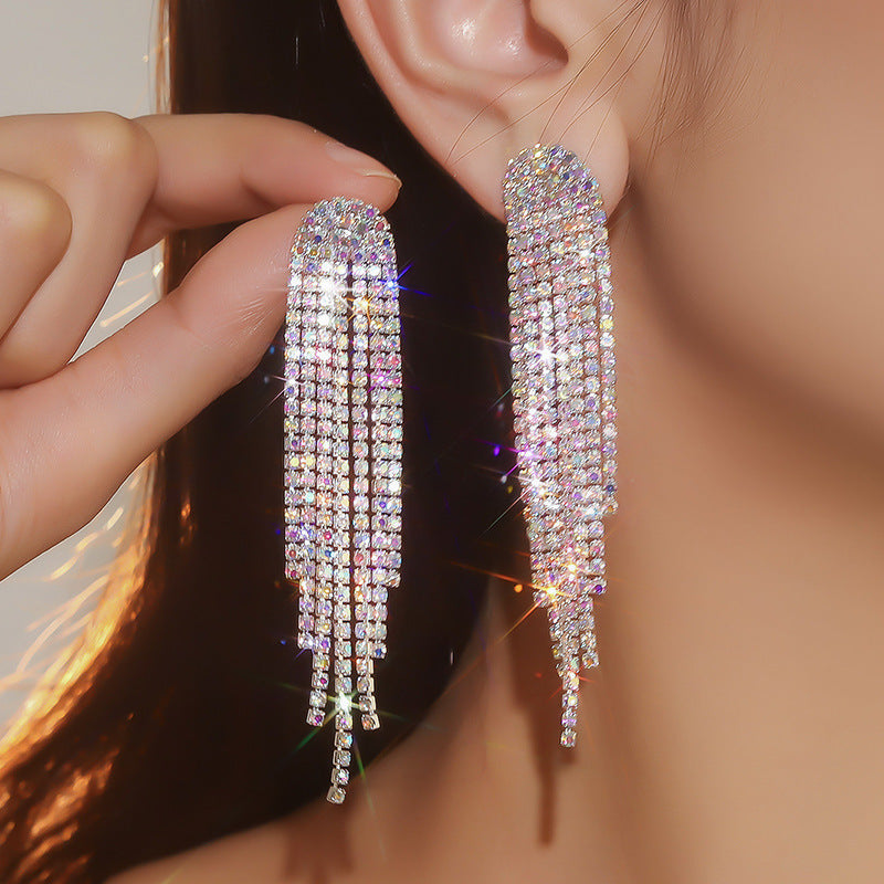 Bohemian Vintage Carved Turquoise Long Earrings