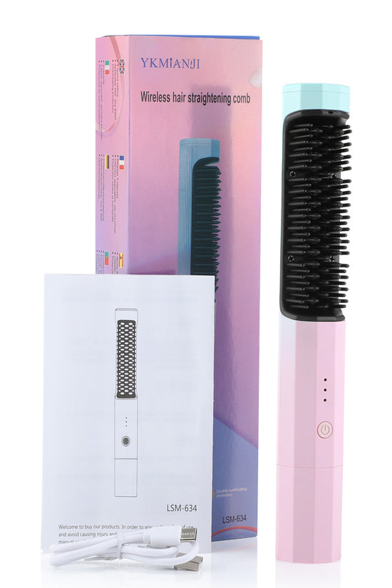 Straightening Comb Rechargeable Hair Wireless Straightener