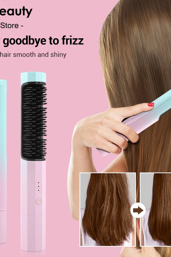 Straightening Comb Rechargeable Hair Wireless Straightener