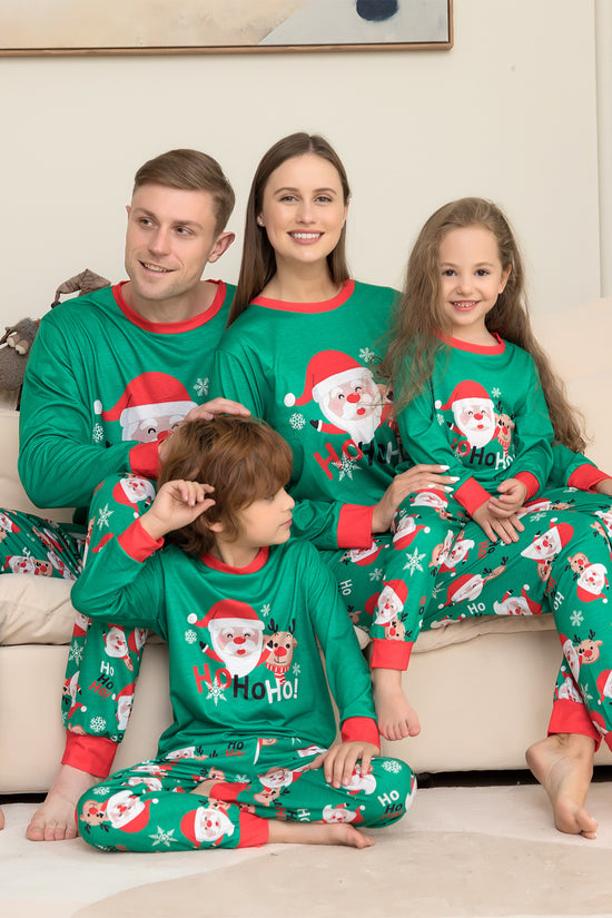 Christmas Pajamas For Family Matching Family Christmas PJs Sets Santa Claus Printed Top Sleepwear