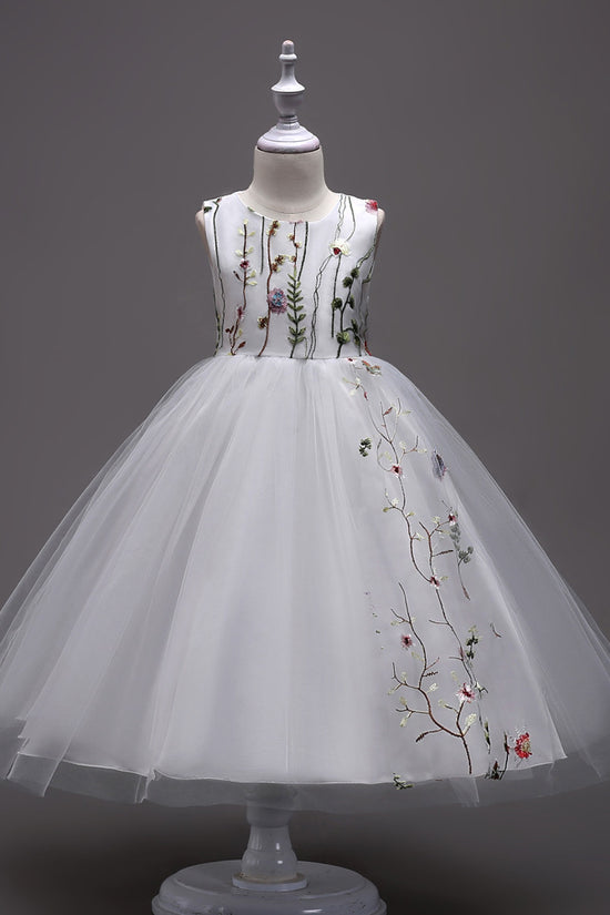 4-15 years embroidered Kids Dress