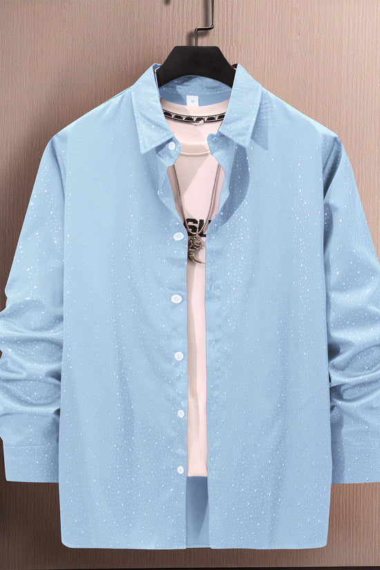 Polka Dot Bronzing Printed Casual Long Sleeve Shirt