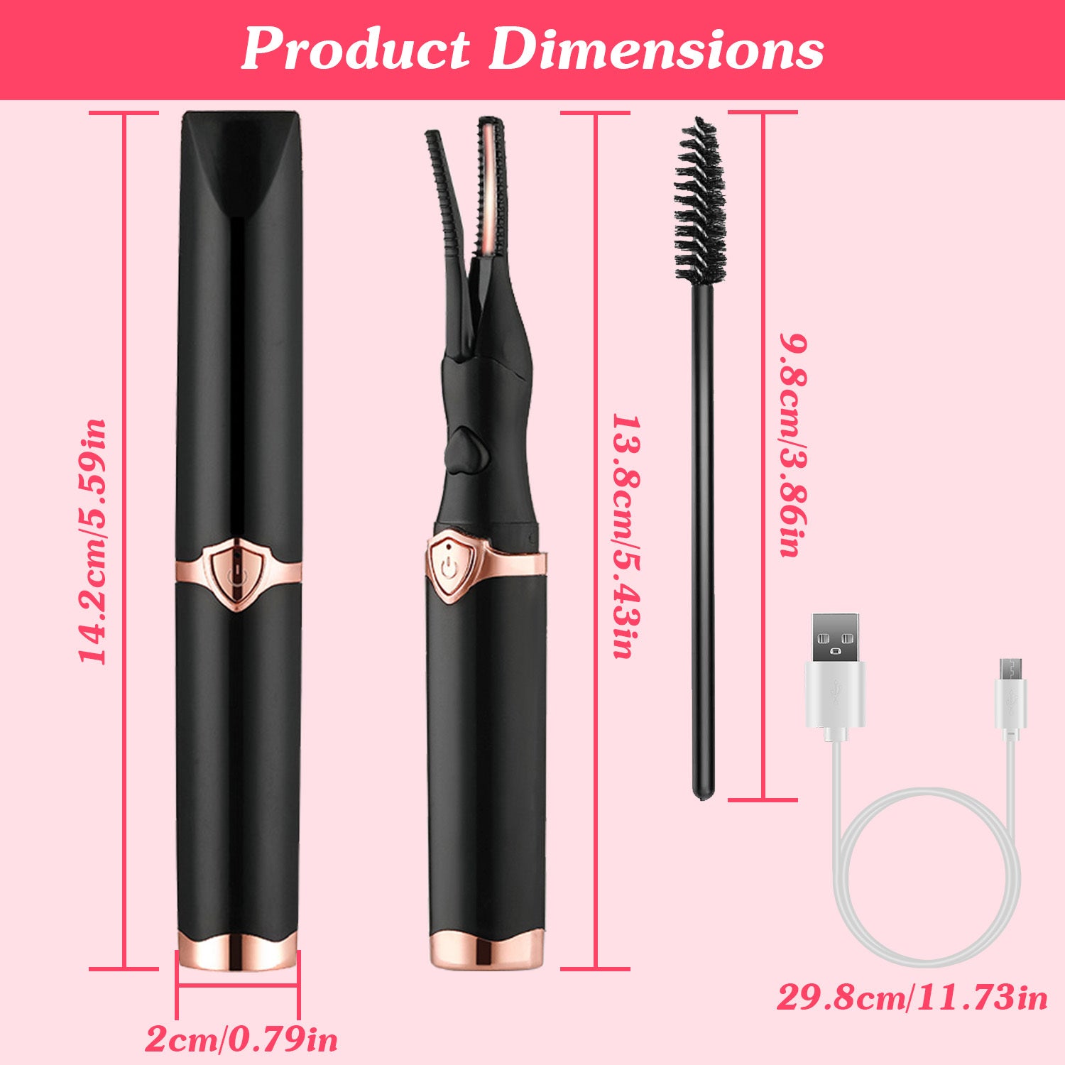CaedreaLash™ Eyelash Curler Electric Mini Lash Curler