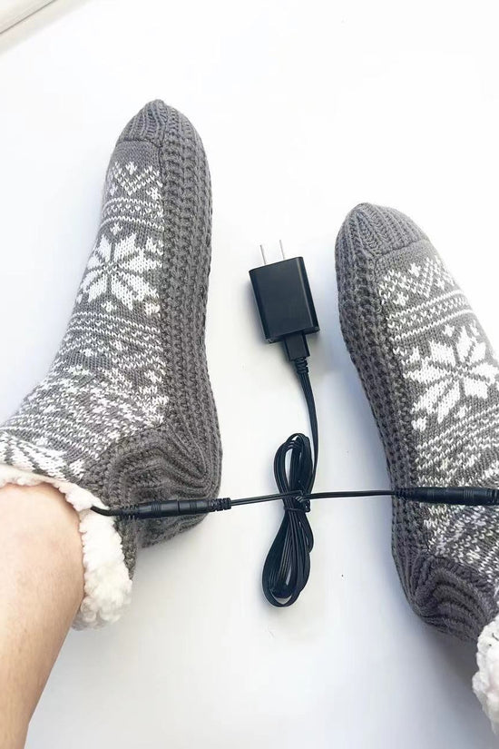 USB Home Warm Feet Electric Heating Room Socks