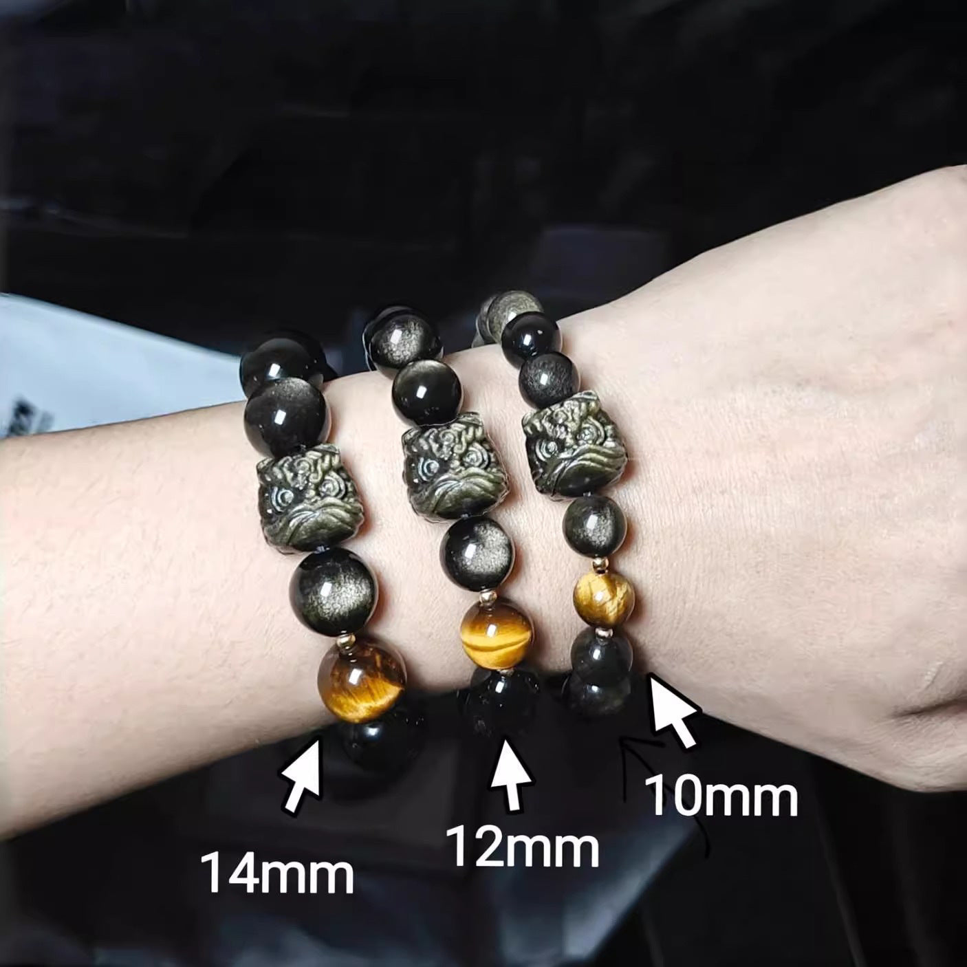 Women's Retro Easy Matching Natural Silver Stone Bracelet