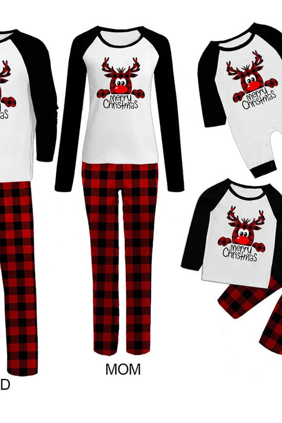 Family Christmas Pajamas Matching Sets Christmas Sleepwear Parent-Child Pjs Outfit For Christmas Holiday Xmas Party