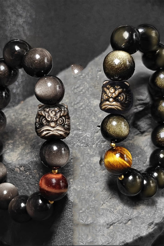 Women's Retro Easy Matching Natural Silver Stone Bracelet