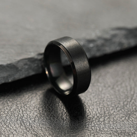 Stainless Steel Ring Men's Matte Wide Titanium Steel Ornament