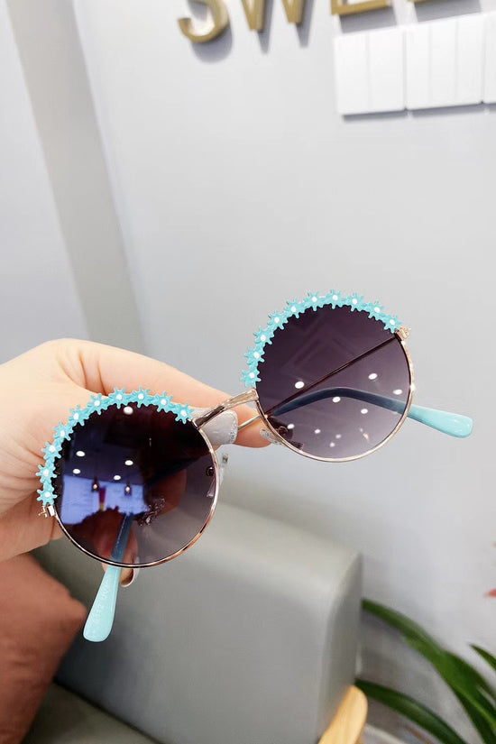 Children's Fashion Flower Sunglasses Metal Texture Kids Sunglasses