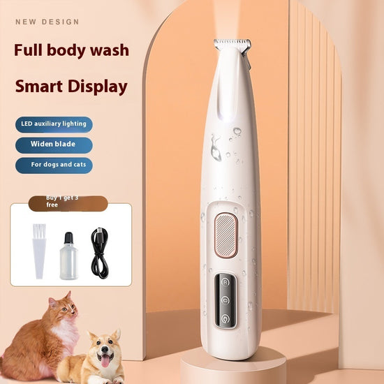 Dog & Cat Paw Trimmer Pet Shaver With Waterproof Wide Blade Head