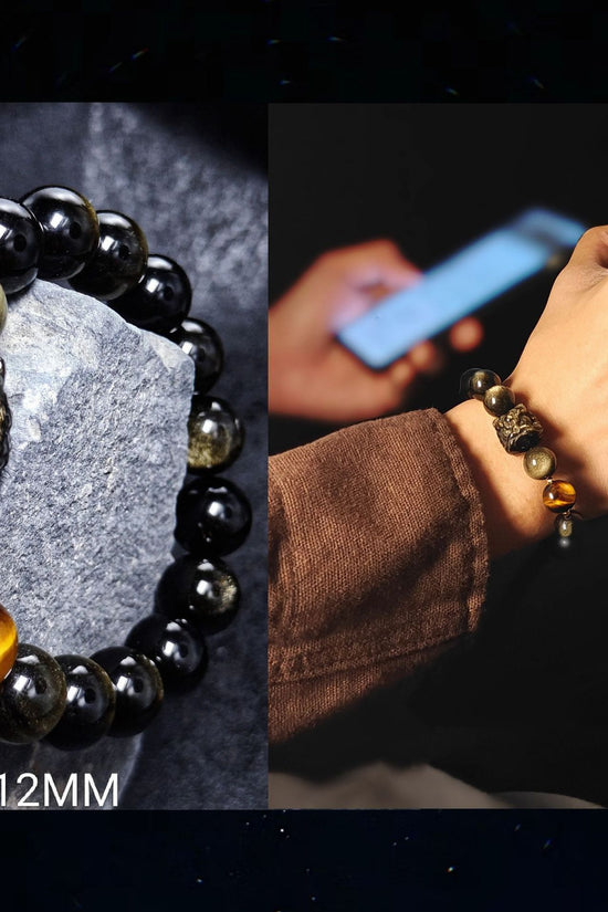 Women's Retro Easy Matching Natural Silver Stone Bracelet