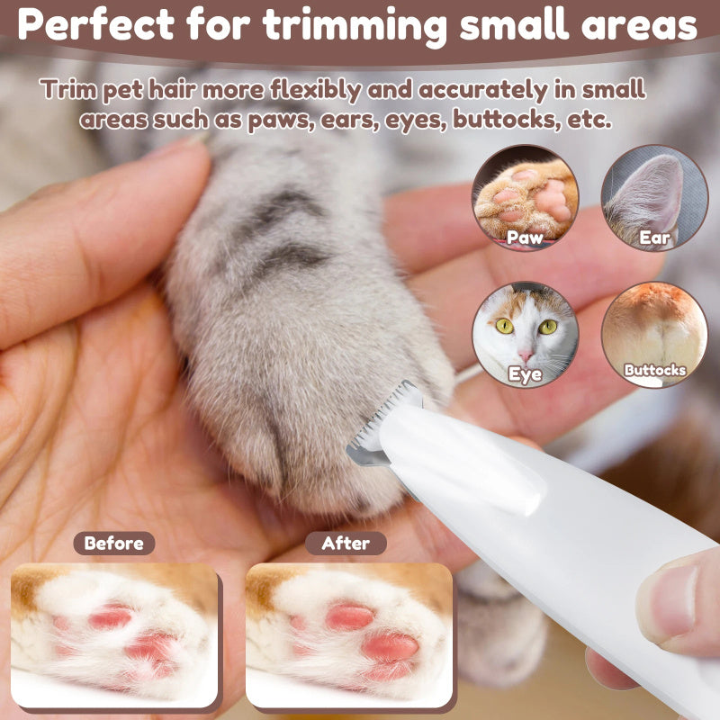 Dog & Cat Paw Trimmer Pet Shaver With Waterproof Wide Blade Head