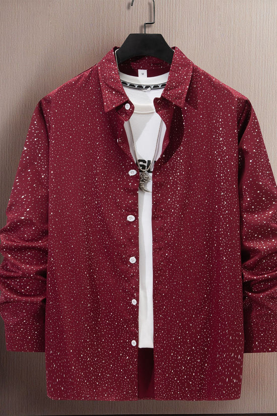 Polka Dot Bronzing Printed Casual Long Sleeve Shirt