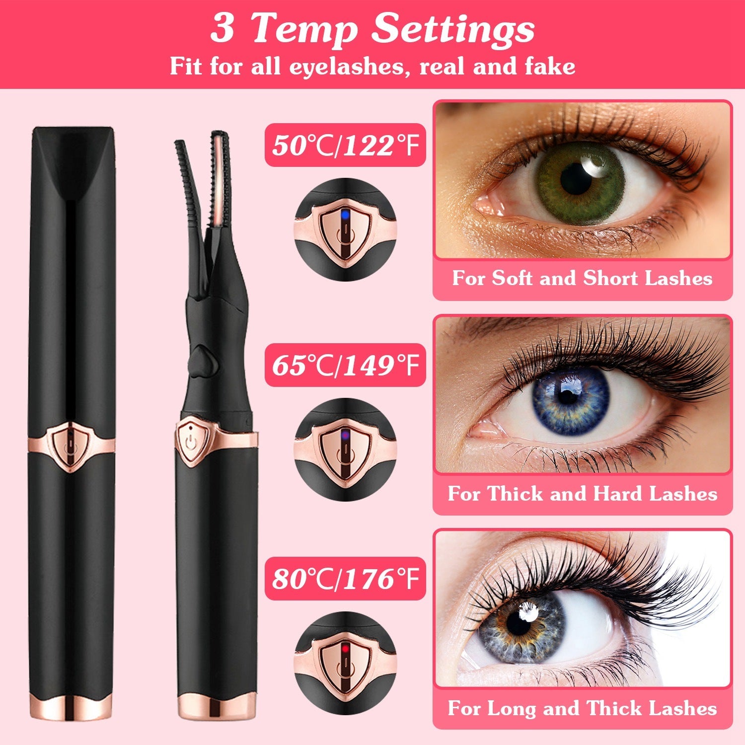 CaedreaLash™ Eyelash Curler Electric Mini Lash Curler