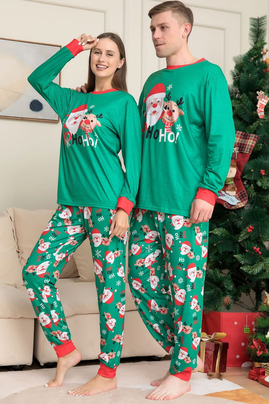 Christmas Pajamas For Family Matching Family Christmas PJs Sets Santa Claus Printed Top Sleepwear