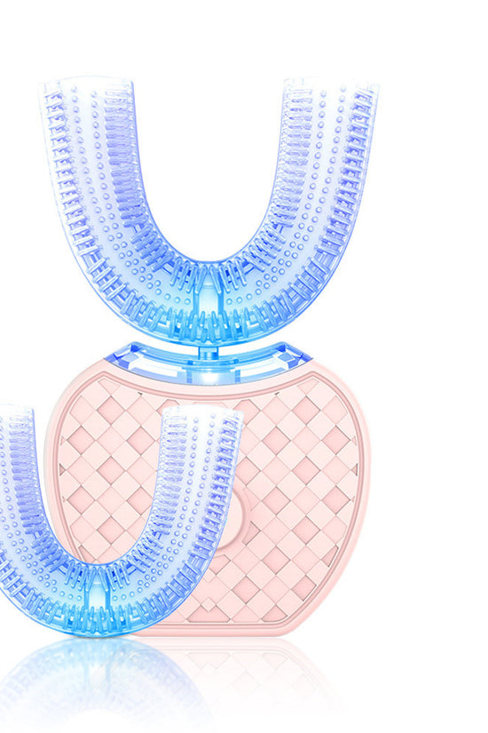 Waterproof U Type Tooth Brush Whitening Blue Light USB Charging