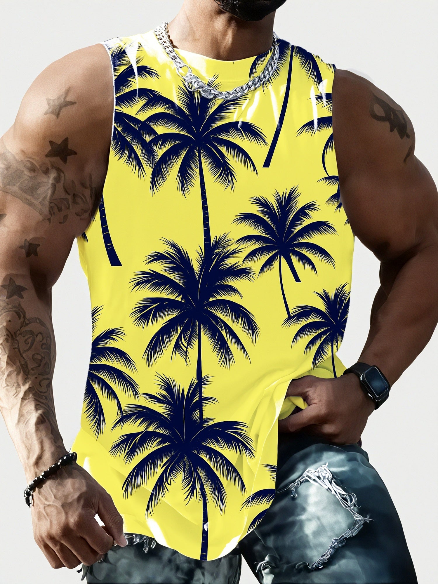 Full Printed Vest Made Of Polyester Material