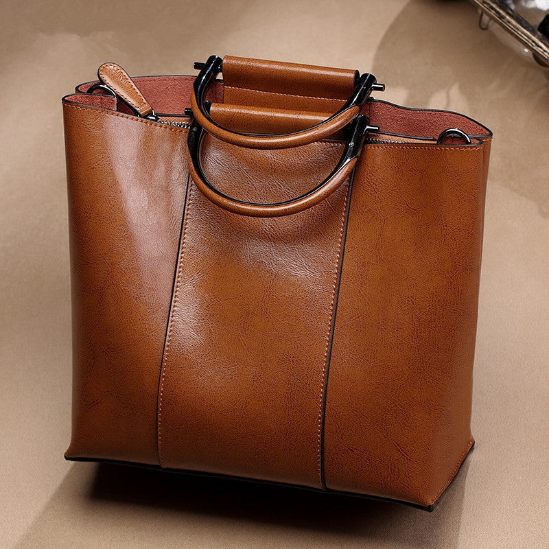 Handmade Original Genuine Leather Women's Bag Portable