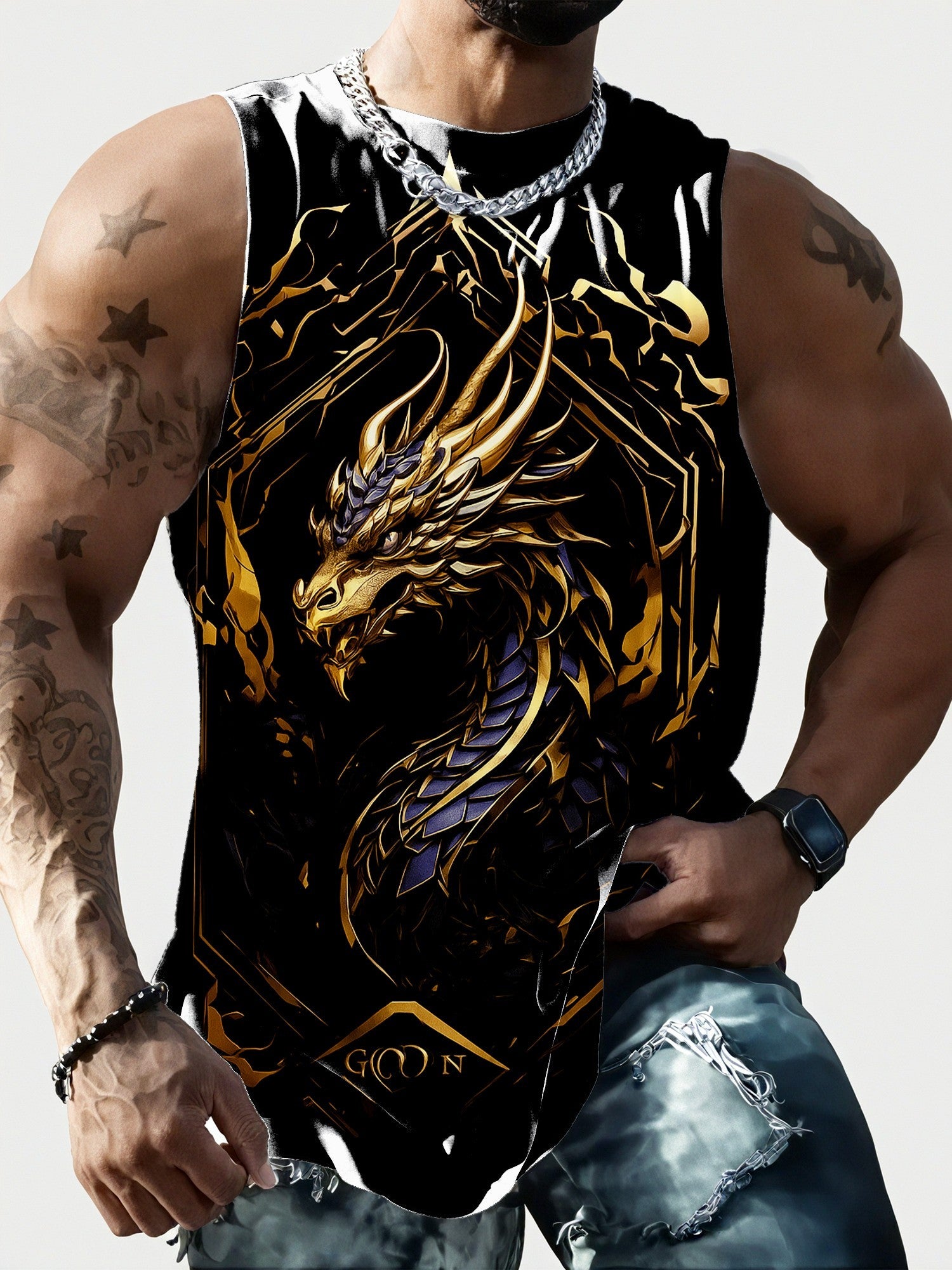 Full Printed Vest Made Of Polyester Material