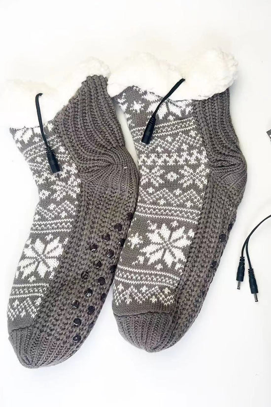 USB Home Warm Feet Electric Heating Room Socks