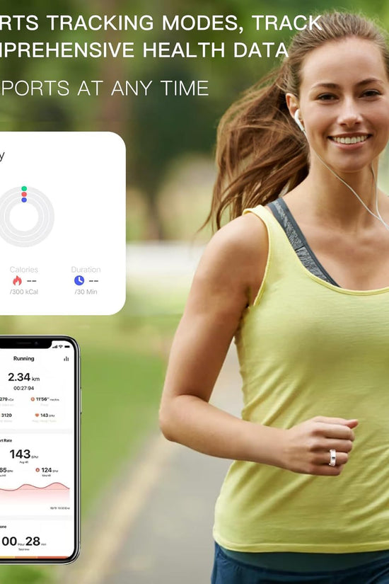 2025 New Silver Edge Diamond Smart Ring Fitness Tracker