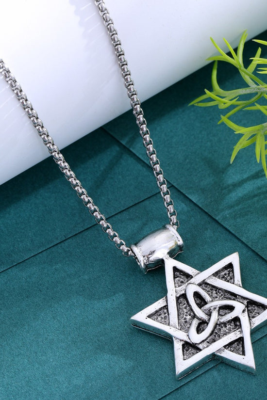 Personalized Six Pointed Star Pendant Collarbone Chain