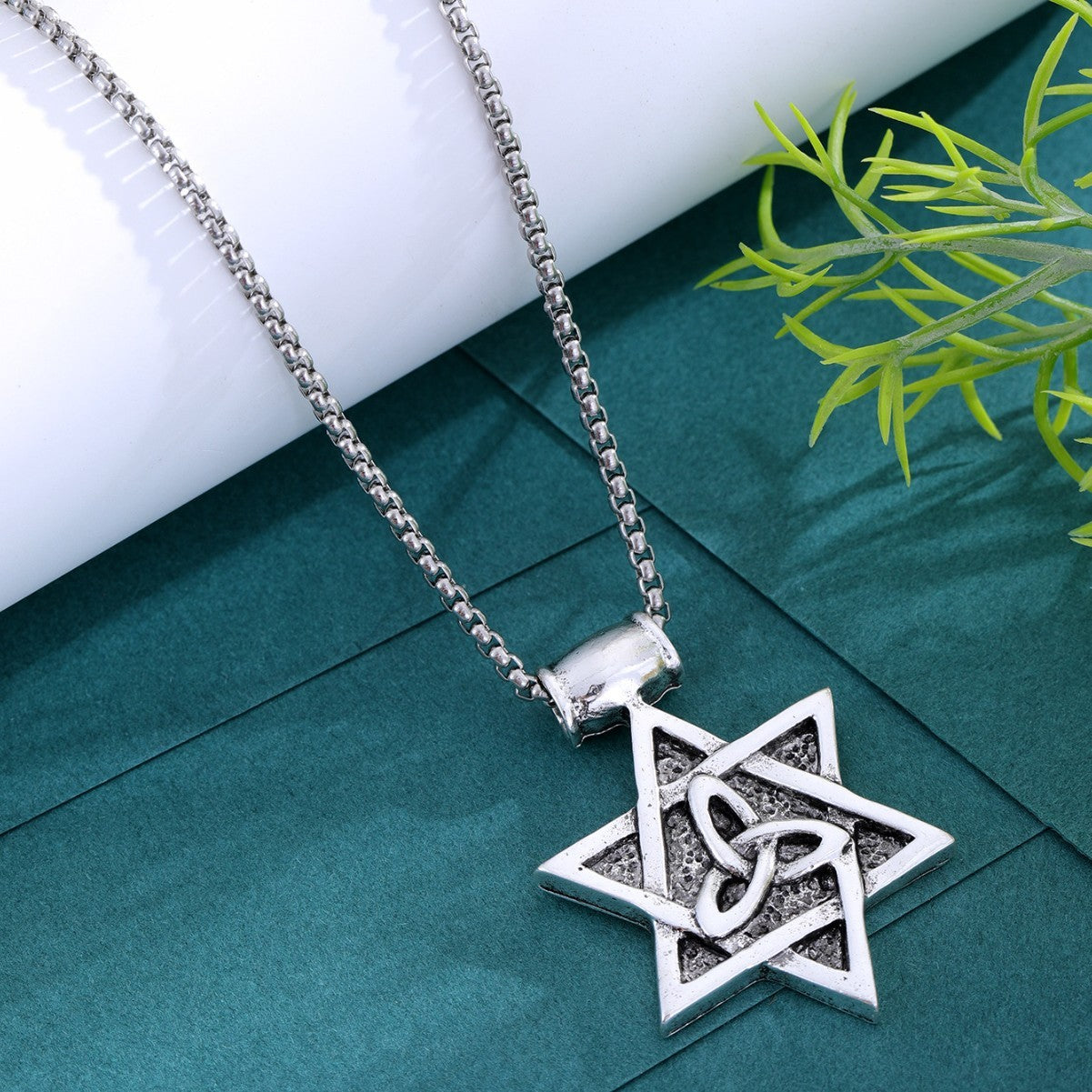 Personalized Six Pointed Star Pendant Collarbone Chain