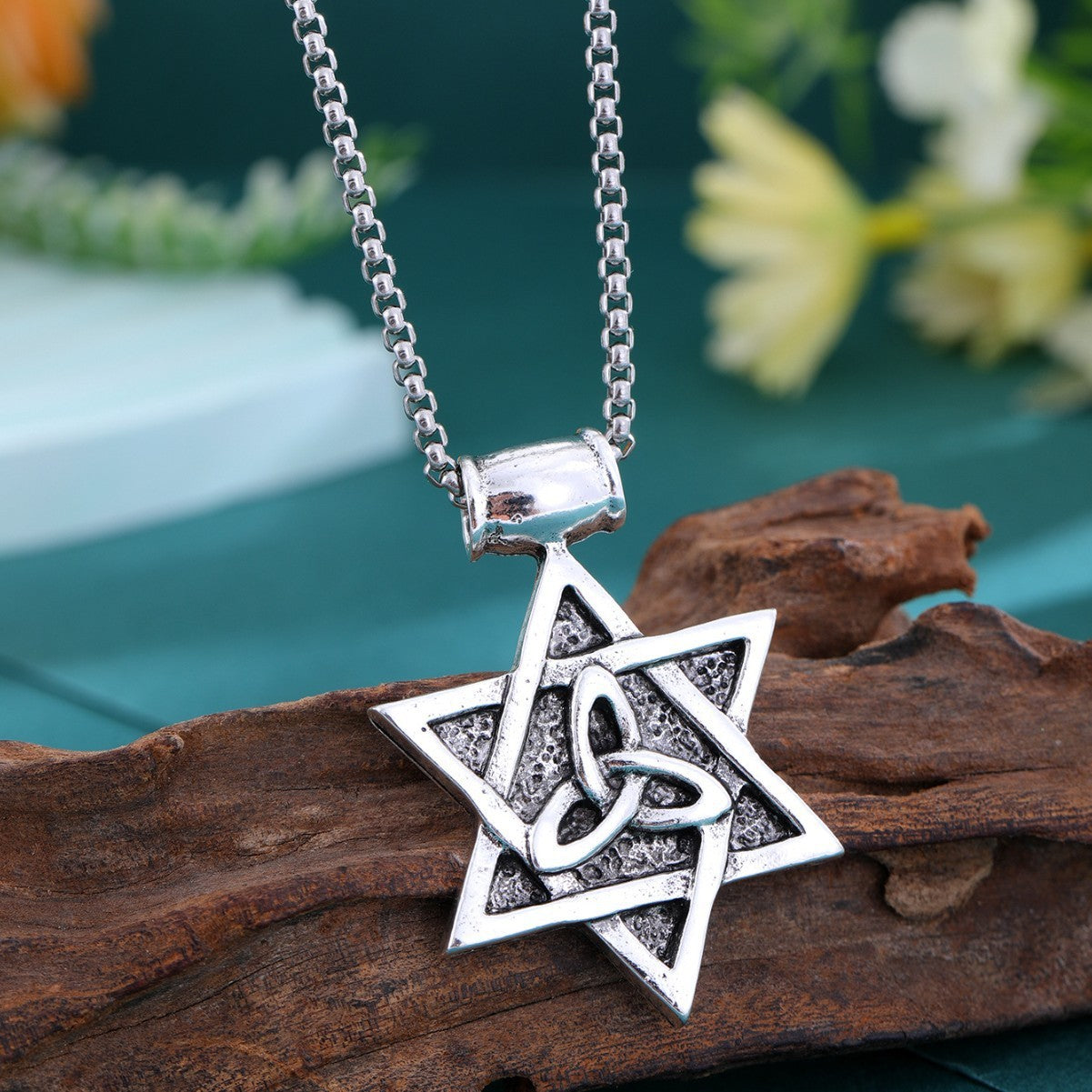 Personalized Six Pointed Star Pendant Collarbone Chain