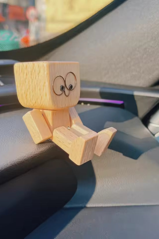 Wooden Man Car Decoration