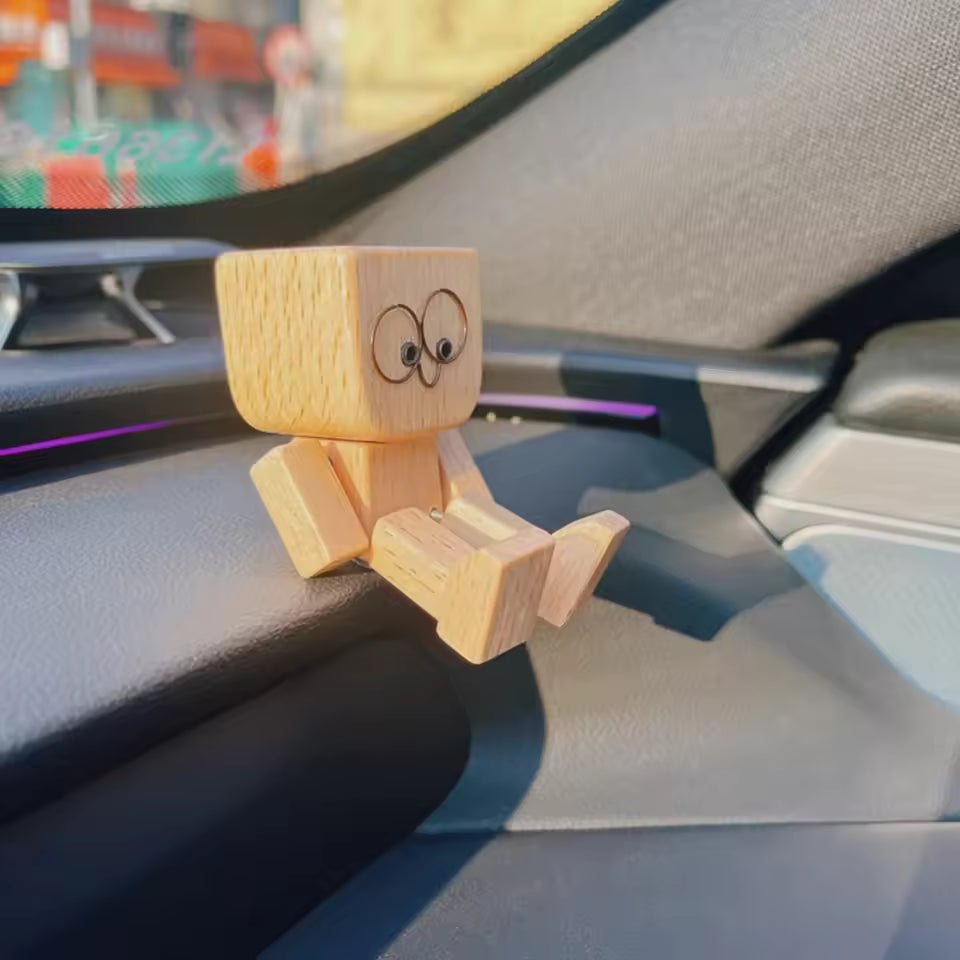 Wooden Man Car Decoration